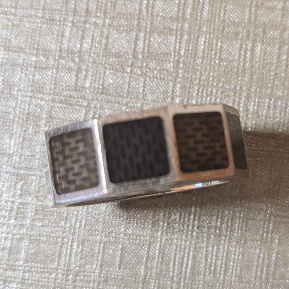 Louis Vuitton Berg Damier Men's Silver Ring - Picture 2 of 6